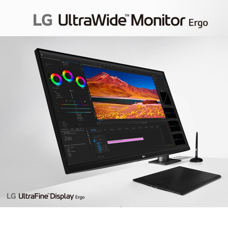 LG UltraWide Monitor Ergo, LG UltraFine™ Display Ergo, and LG UltraGear™ Ergo 