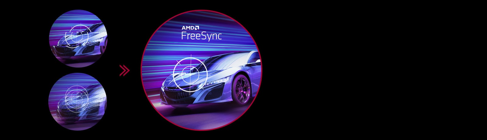 Med AMD FreeSync™-teknologi kan spillere oppleve sømløse og flytende bevegelser i høyoppløselige og fartsfylte spill. Det reduserer virtuell bilderivning og hakking.