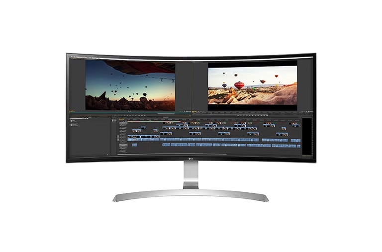 LG 34'' 21:9 UltraWide® WQHD IPS Curved LED Monitor, 34UC99, thumbnail 1