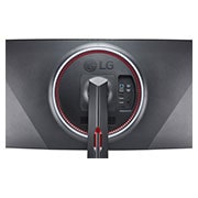 LG 37,5” 21:9 UltraGear™ Nano IPS 1 ms (GtG) Kurvet spillskjerm, Nærbilde av porter og Sfærebelysning 2.0 sett bakfra, 38GN950-B, thumbnail 8