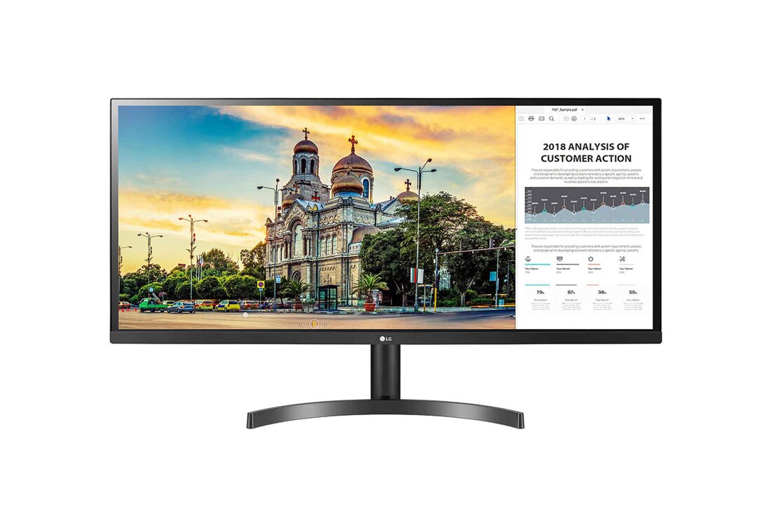 LG 34'' 21:9 UltraWide™ Full HD IPS LED-monitor, 34WL50S-B