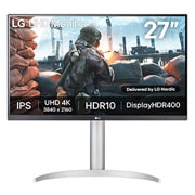 LG 27'' UHD 4K IPS-skjerm med VESA DisplayHDR™ 400, visning forfra, 27UP650-W, thumbnail 1