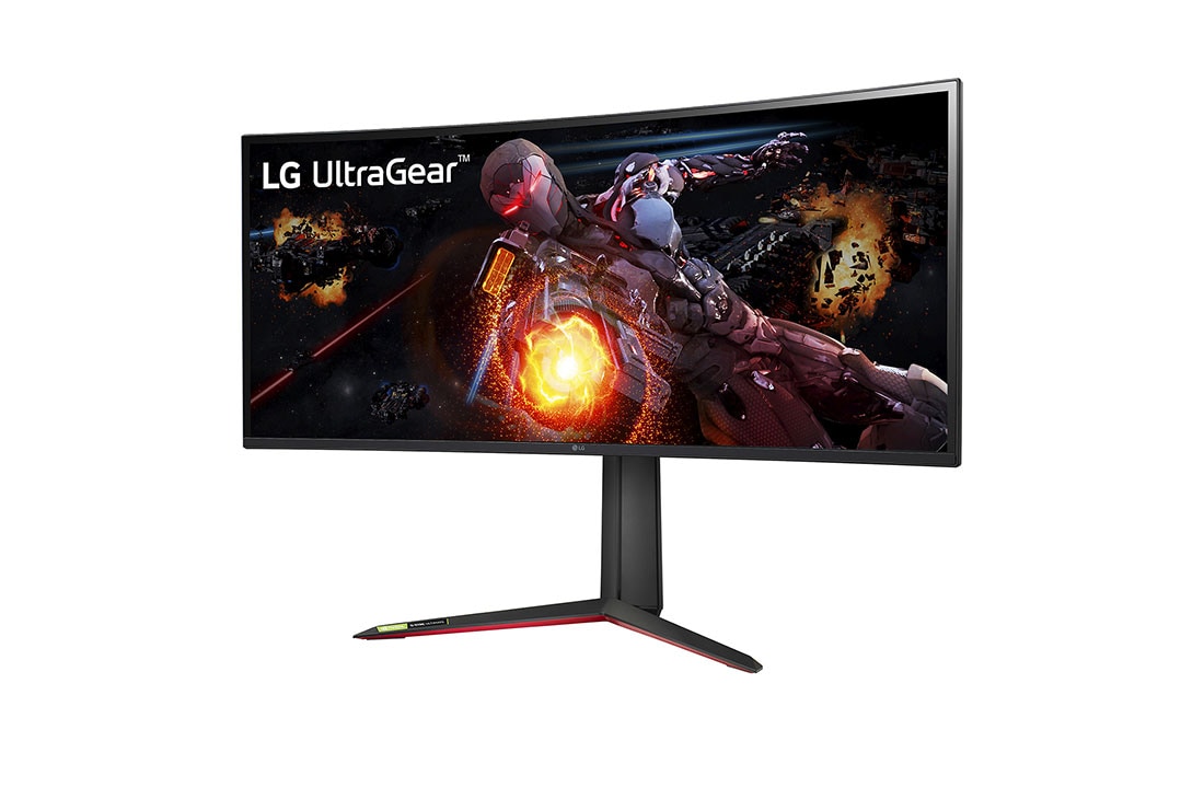 LG 34” UltraGear™ Nano IPS 1 ms gamingskjerm med NVIDIA® G-SYNC® ULTIMATE, -15 graders visning fra siden, 34GP950G-B, thumbnail 2