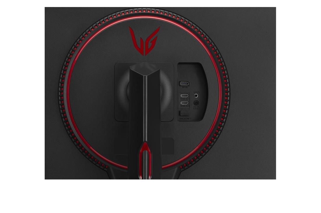 LG 27” UltraGear™ Nano IPS 1 ms gamingskjerm med NVIDIA® G-SYNC®-kompatibilitet, nærbilde av innganger, 27GP83B-B, thumbnail 8