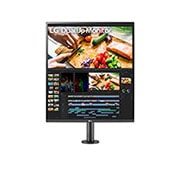 LG 27,6-tommers, 16:18, DualUp Monitor med ergonomisk stativ og USB Type-C™, sett forfra med monitorarm i midten, 28MQ780-B, thumbnail 2