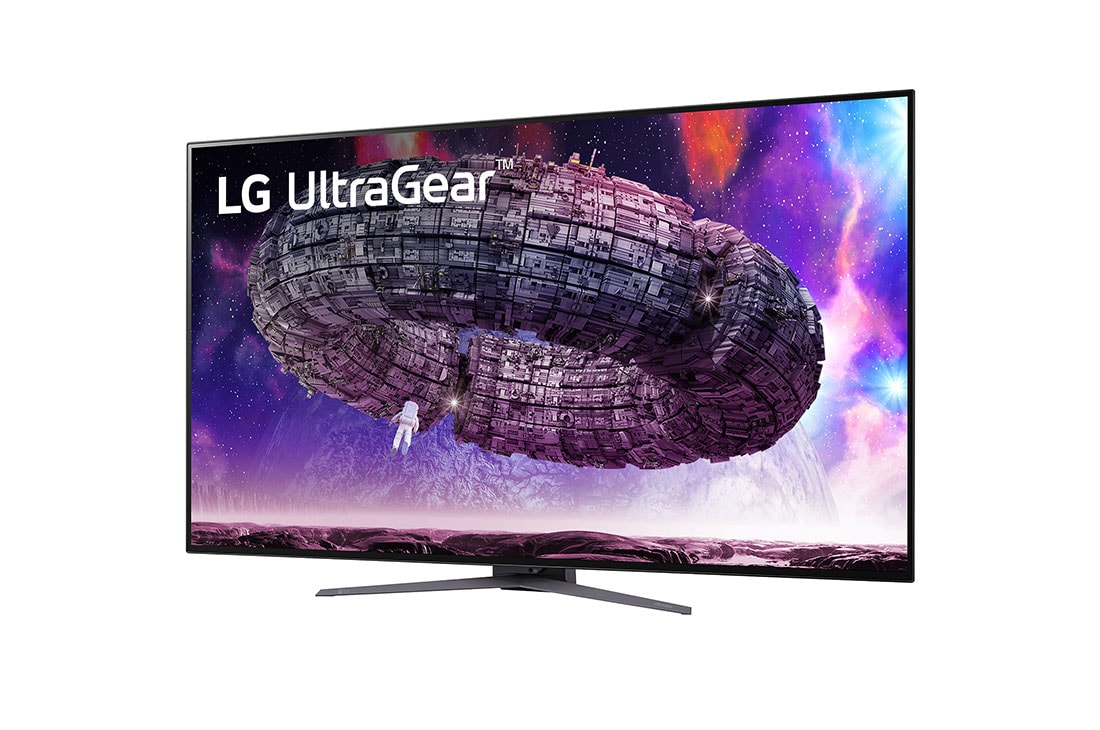 LG 48” UltraGear™ 4K OLED gamingskjerm, -15 graders visning fra siden, 48GQ900-B, thumbnail 2