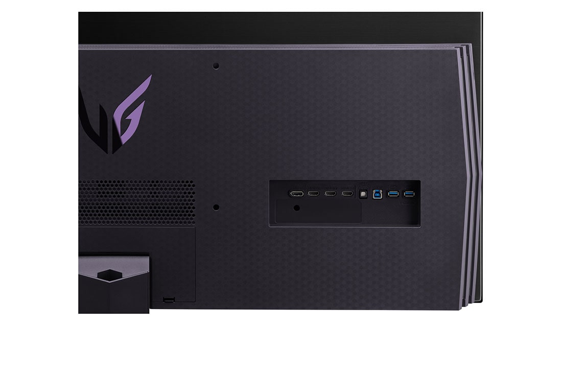 LG 48” UltraGear™ 4K OLED gamingskjerm, nærbilde av innganger, 48GQ900-B, thumbnail 12