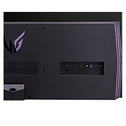 LG 48” UltraGear™ 4K OLED gamingskjerm, nærbilde av inngangsporter med lys på, 48GQ900-B, thumbnail 11