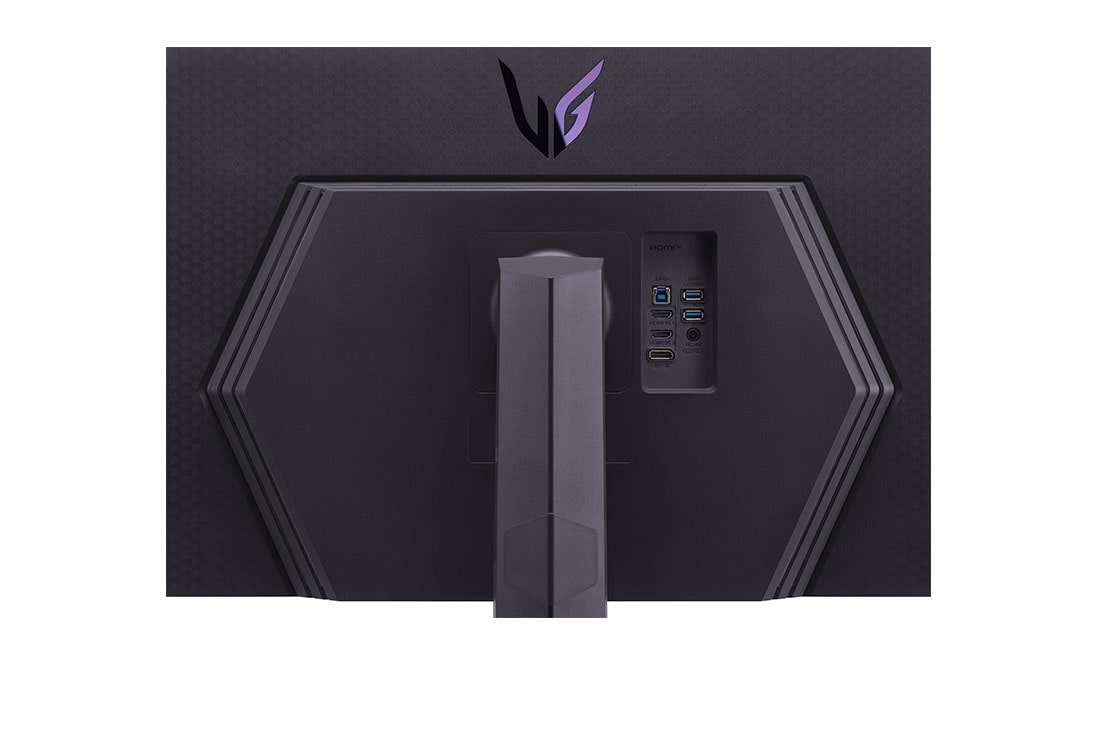 LG 32” UltraGear™ QHD gamingskjerm med 240 Hz (O/C 260 Hz) oppdateringsfrekvens, nærbilde av innganger, 32GQ850-B, thumbnail 12