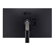 LG 31.5'' QHD Ergo IPS-skjerm med USB Type-C™, sett bakfra med nærbilde av monitorarm i midten, 32QP880-B, thumbnail 12