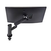 LG 31.5'' QHD Ergo IPS-skjerm med USB Type-C™, sett bakfra med monitorarmen strukket ut mot venstre, 32QP880-B, thumbnail 15