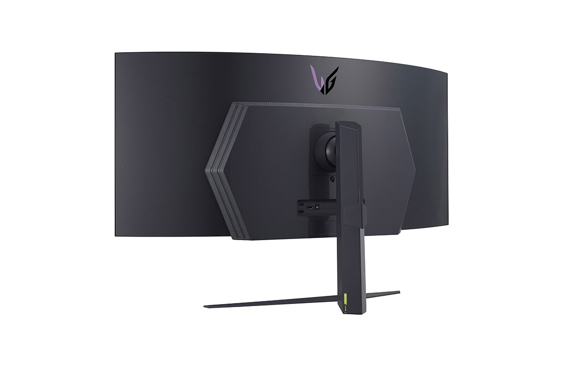 LG 45'' UltraGear™ 21:9 WQHD kurvet <br>OLED-skjerm med blendefri og lavrefleks og 240 Hz, visning sett bakfra, 45GR95QE-B, thumbnail 10