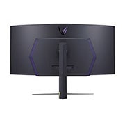 LG 45'' UltraGear™ 21:9 WQHD kurvet <br>OLED-skjerm med blendefri og lavrefleks og 240 Hz, visning bakfra med lys på, 45GR95QE-B, thumbnail 7