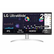 LG 29'' 21:9 UltraWide™ Full HD IPS-skjerm med AMD FreeSync™, visning forfra, 29WQ600-W, thumbnail 1