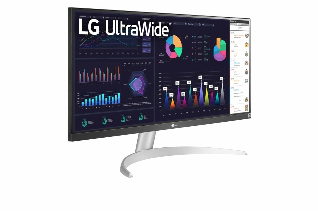 LG 29'' 21:9 UltraWide™ Full HD IPS-skjerm med AMD FreeSync™, se i perspektiv, 29WQ600-W, thumbnail 4