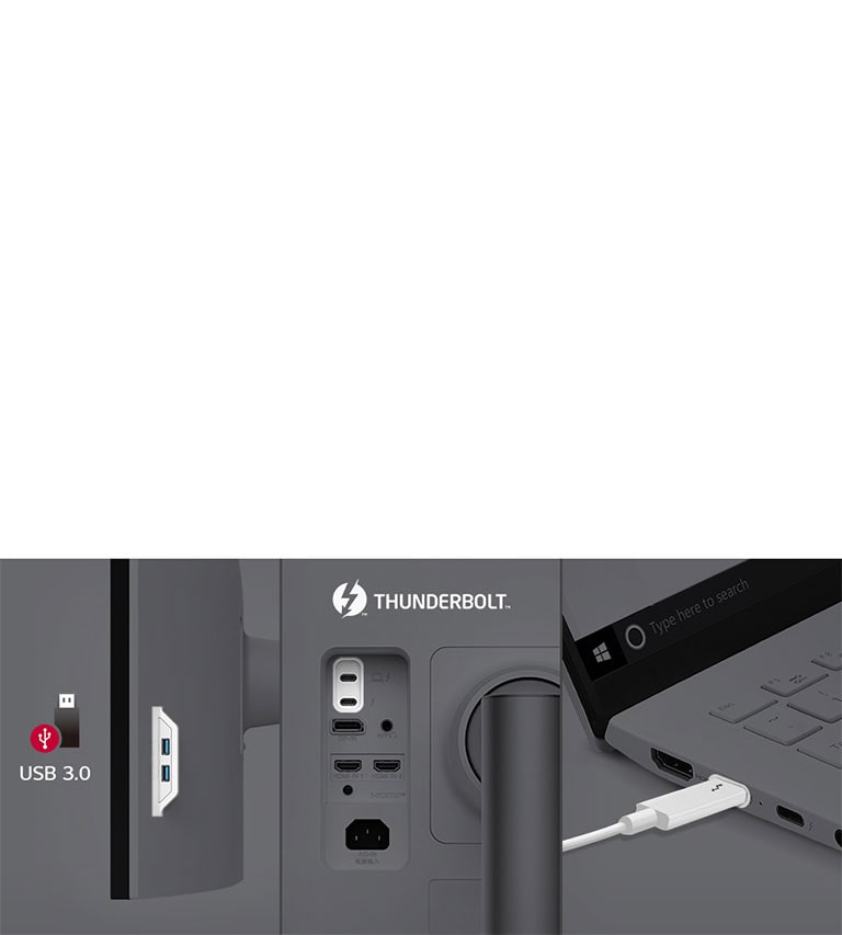 Thunderbolt™ 4 og Multi Ports tilbyr enkel kontroll og tilkobling.