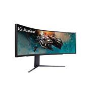 LG 49” UltraGear™ 32:9 buet dobbel QHD-gamingskjerm med 240&nbsp;Hz oppdateringsfrekvens, se i perspektiv, 49GR85DC-B, thumbnail 4