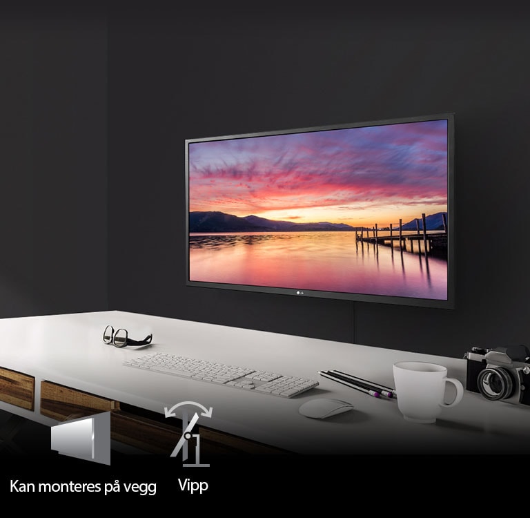 Kan monteres på vegg