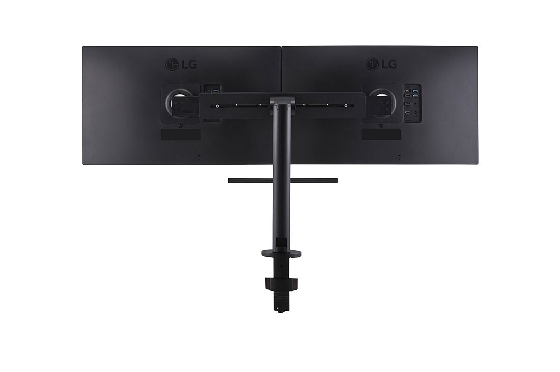 LG 27-tommers QHD-skjerm Ergo Dual med seriekobling, vis bagfra, 27QP88DP-BS, thumbnail 9