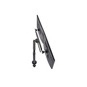 LG 27-tommers QHD-skjerm Ergo Dual med seriekobling, vist bagfra i perspektiv med skærmens arm forlænget til venstre, 27QP88DP-BS, thumbnail 12