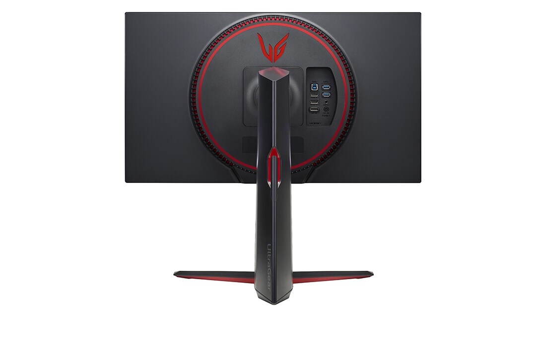 LG 27'' UHD 4K UltraGear™ Nano IPS 1ms (GtG) Gamingskjerm med støtte for 4K og 120 Hz fra HDMI 2.1, visning bakfra, 27GP95RP-B, thumbnail 6