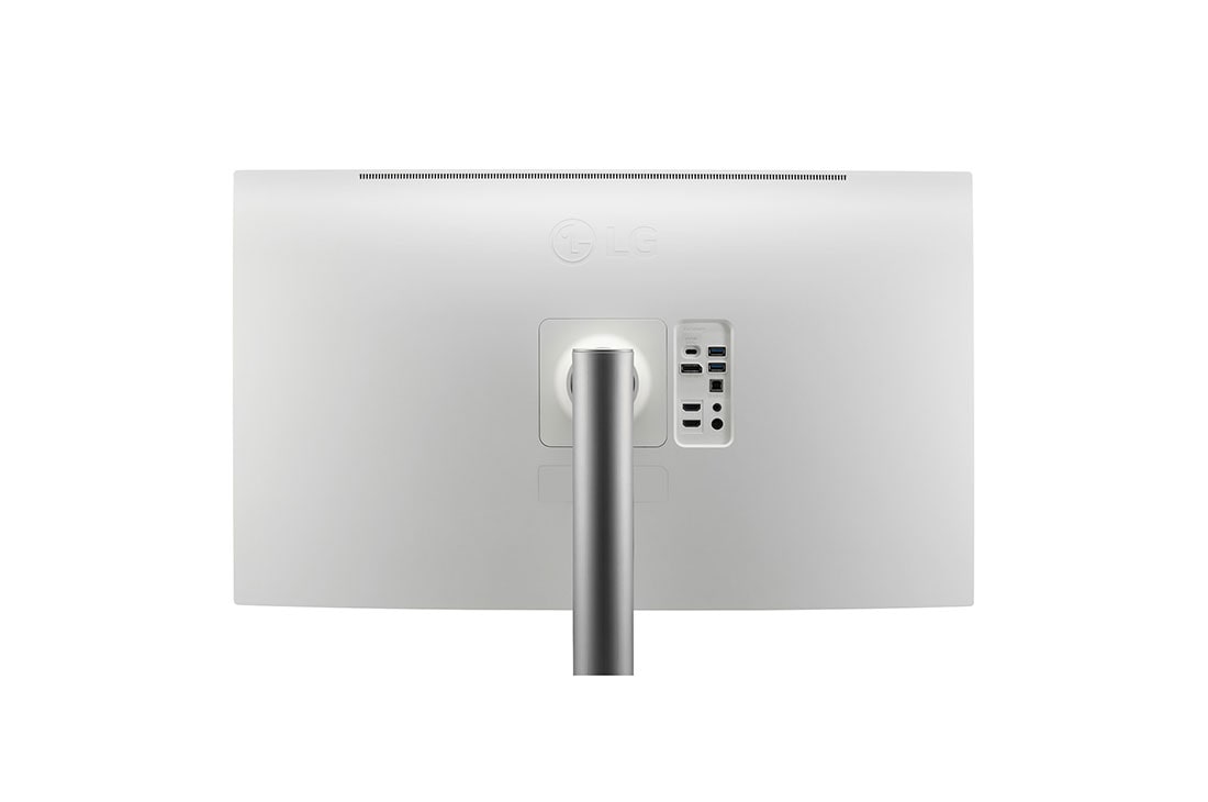 LG 31,5'' UHD 4K Nano IPS Black-skjermen med automatisk selvkalibrering, nærbilde av innganger, 32UQ85R-W, thumbnail 8