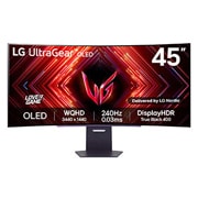 LG 45'' UltraGear™ OLED buet spillskjerm | 800R, DisplayHDR ekte svart 400, 240 Hz, 0,03 ms (GtG), Visning forfra, 45GS95QE-B, thumbnail 1
