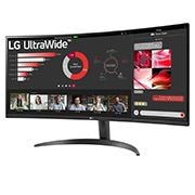 LG 34'' UltraWide QHD buet skjerm, -15 graders visning fra siden, 34WR50QK-B, thumbnail 2