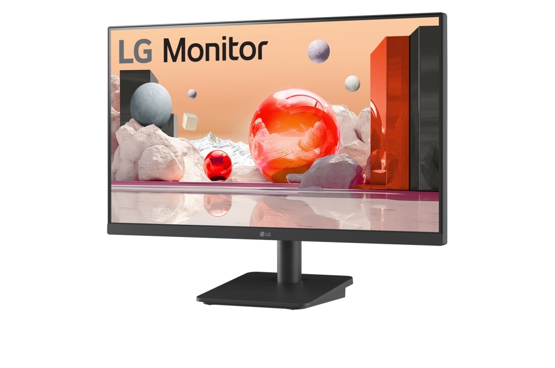 LG 24'' IPS Full HD-monitor, -15 graders visning fra siden, 24BA400-B, thumbnail 2