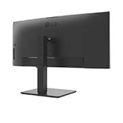 LG 34'' UltraWide QHD buet IPS-skjerm med innebygd FHD-webkamera og USB Type-C™, visning i perspektiv bakfra, 34BA85QE-B, thumbnail 7