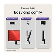 LG 23,8” QHD IPS-skjerm med USB-C, easy and comfy, 24U631A-B, thumbnail 17