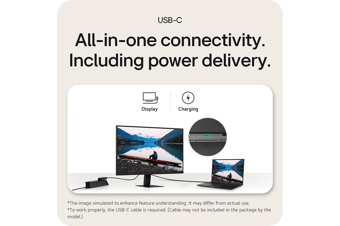 LG 27” QHD IPS-skjerm med USB-C, USB-c, 27U631A-B, thumbnail 14