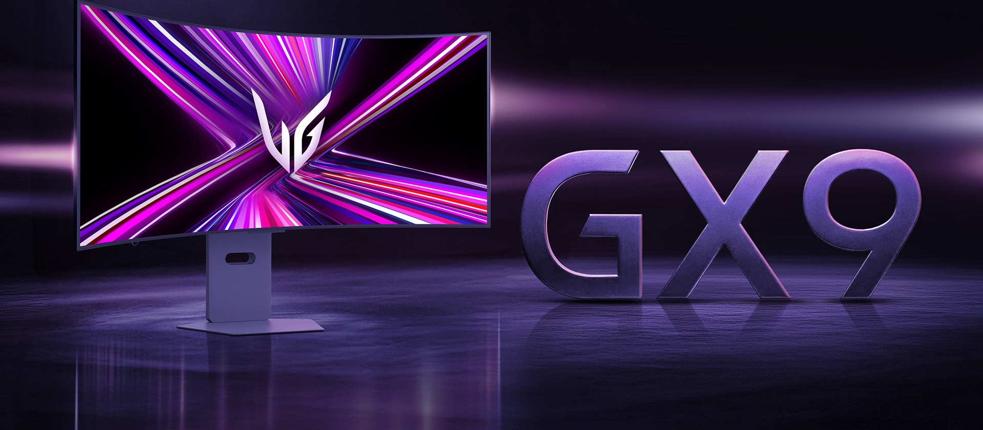 Visning forfra av UltraGear™ OLED 39GX900A spillskjerm.	