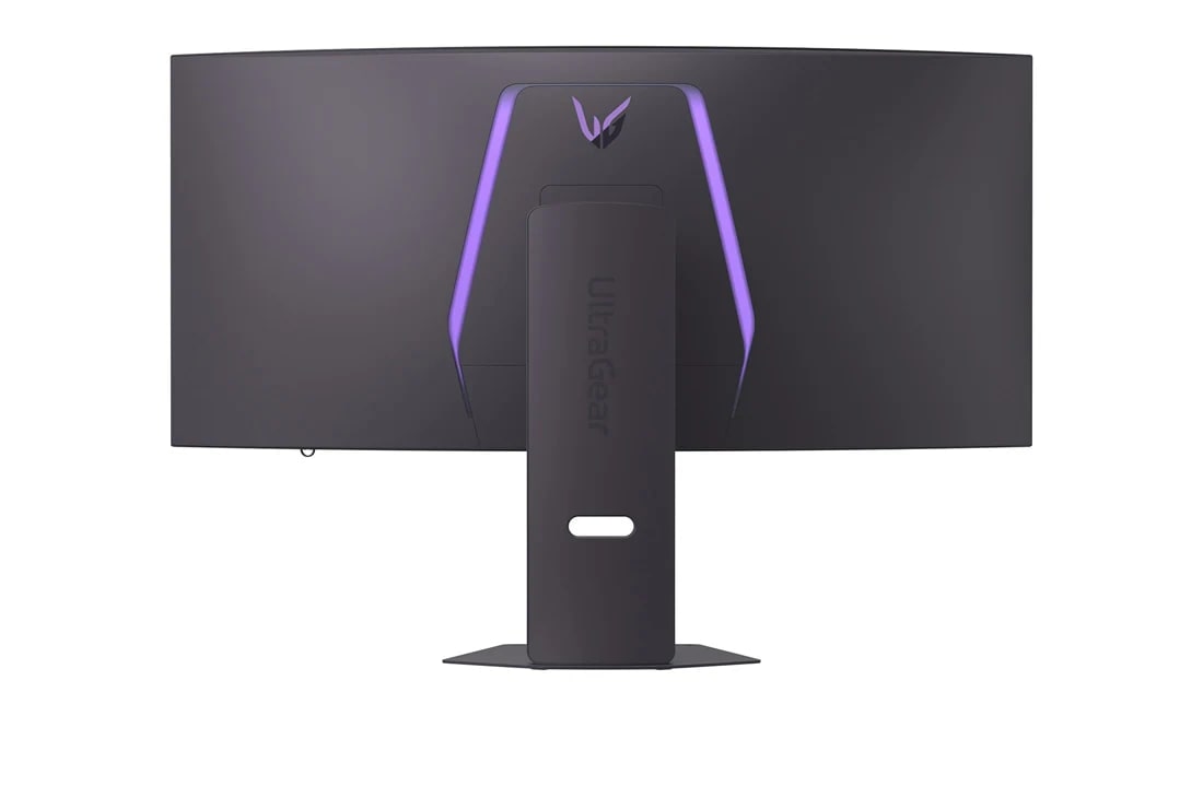 LG UltraGear™ 39-tommers OLED 240 Hz WQHD buet spillskjerm | 0,03 ms (GtG), DisplayHDR True Black 400, USB-C (PD 65 W) og HDMI 2.1, nærbilde av emblemet bak, 39GX900A-B, thumbnail 12