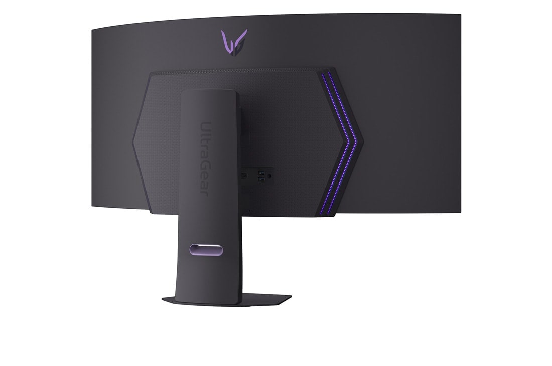 LG UltraGear™ 45-tommers OLED 240 Hz WQHD buet spillskjerm | 0,03 ms (GtG), DisplayHDR True Black 400, USB-C (PD 65 W) og HDMI 2.1, visning av skjermen forfra med stativet nede, 45GX900A-B, thumbnail 16