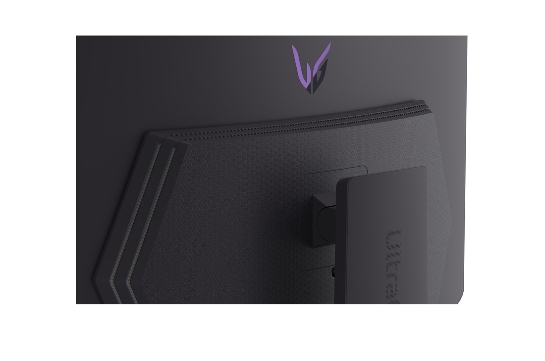 LG UltraGear™ 45-tommers OLED 240 Hz WQHD buet spillskjerm | 0,03 ms (GtG), DisplayHDR True Black 400, USB-C (PD 65 W) og HDMI 2.1, nærbilde av L-stativ, 45GX900A-B, thumbnail 17