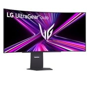 LG UltraGear™ 45-tommers OLED 240 Hz WQHD buet spillskjerm | 0,03 ms (GtG), DisplayHDR True Black 400, USB-C (PD 65 W) og HDMI 2.1, -15 graders visning fra siden, 45GX900A-B, thumbnail 2