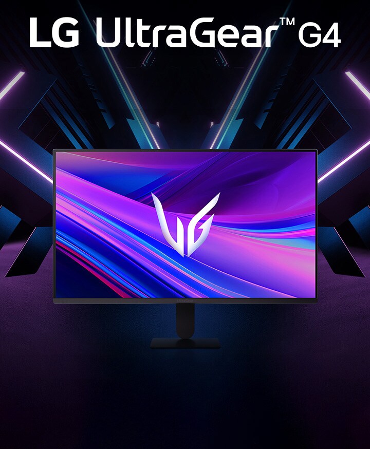 Visning forfra av UltraGear™ 27g411a spillskjerm.	