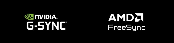 Logoer for NVIDIA G-SYNC og AMD FreeSync Premium Pro	