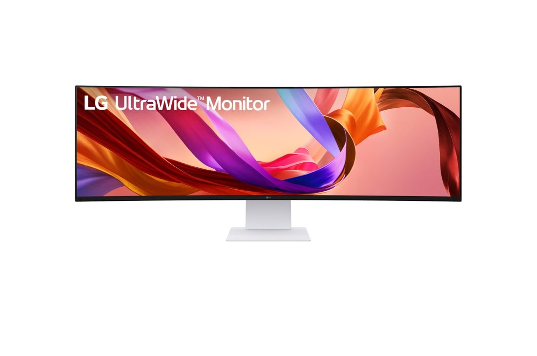 LG 49'' UltraWide Dual QHD (5120x1440) buet Nano IPS-skjerm med 144 Hz, Visning forfra, 49U950A-W, thumbnail 4