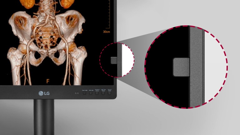 monitor utstyrt med sensor foran gir enkel kalibrering.