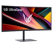 LG 34'' UltraGear™ 240 Hz WQHD gamingskjerm | DCI-P3 95 % (typ.), VESA DisplayHDR™ 400, 1 ms (GtG), USB-C (PD 15 W), skrå visning forfra fra høyre, 34G630A-B, thumbnail 3