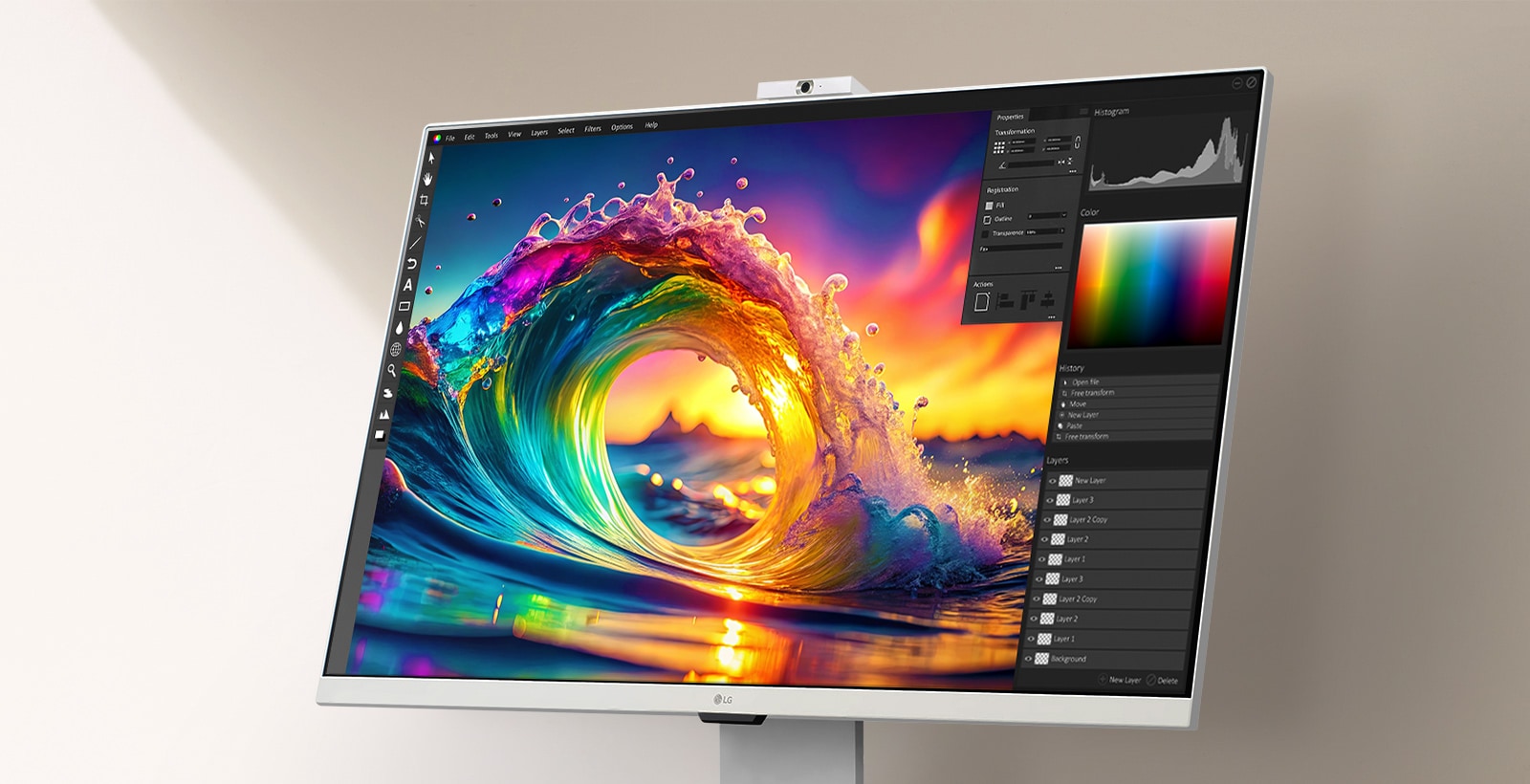 LG Smart Monitor i bruk til arbeid og innholdsproduksjon	