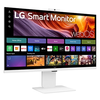 LG 31,5'' Smart Monitor 4K UHD IPS for strømming med webOS, +15 graders visning fra siden med webkamera, 32U850SA-W, thumbnail 8