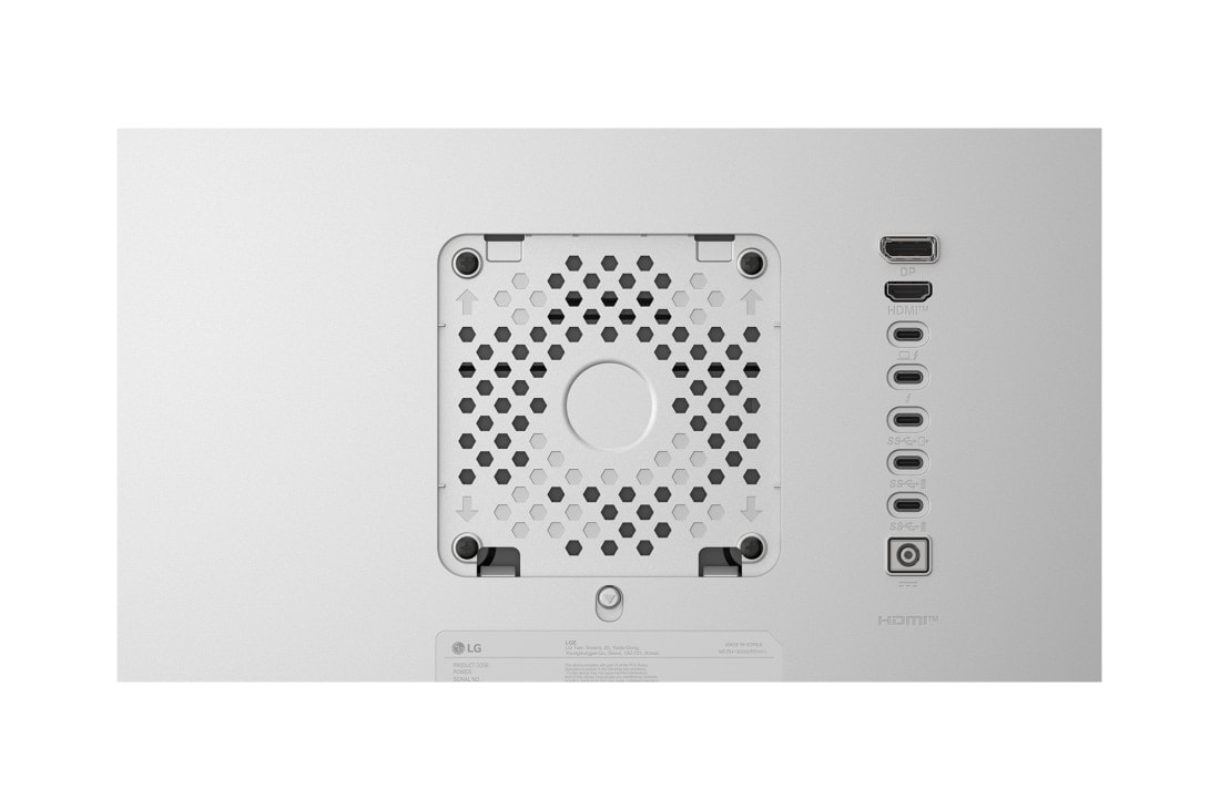 LG 32'' UltraFine™ evo Nano IPS Black 6K med Thunderbolt™ 5, vedere din spate cu suportul neasamblat, 32U990A-S, thumbnail 10