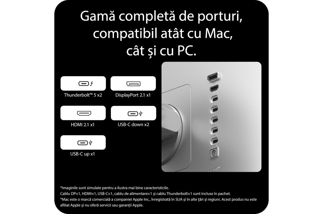 LG 32'' UltraFine™ evo Nano IPS Black 6K med Thunderbolt™ 5, Close-upbeeld vanaf de bovenrand, 32U990A-S, thumbnail 15