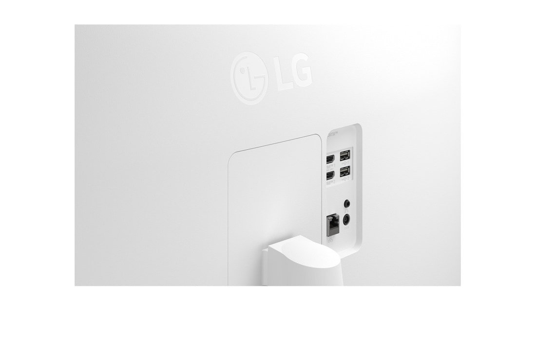 LG 34'' Smart Monitor WQHD buet skjerm for strømming med webOS, Nærbilde av bakre inngangsporter, 34U601SA-W, thumbnail 10
