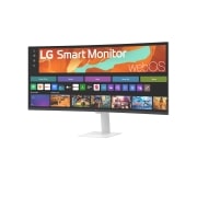 LG 34'' Smart Monitor WQHD buet skjerm for strømming med webOS, -15 graders visning fra siden, 34U601SA-W, thumbnail 2