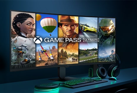 LG Smart Monitor som viser Xbox Game Pass Ultimate-grensesnittet.