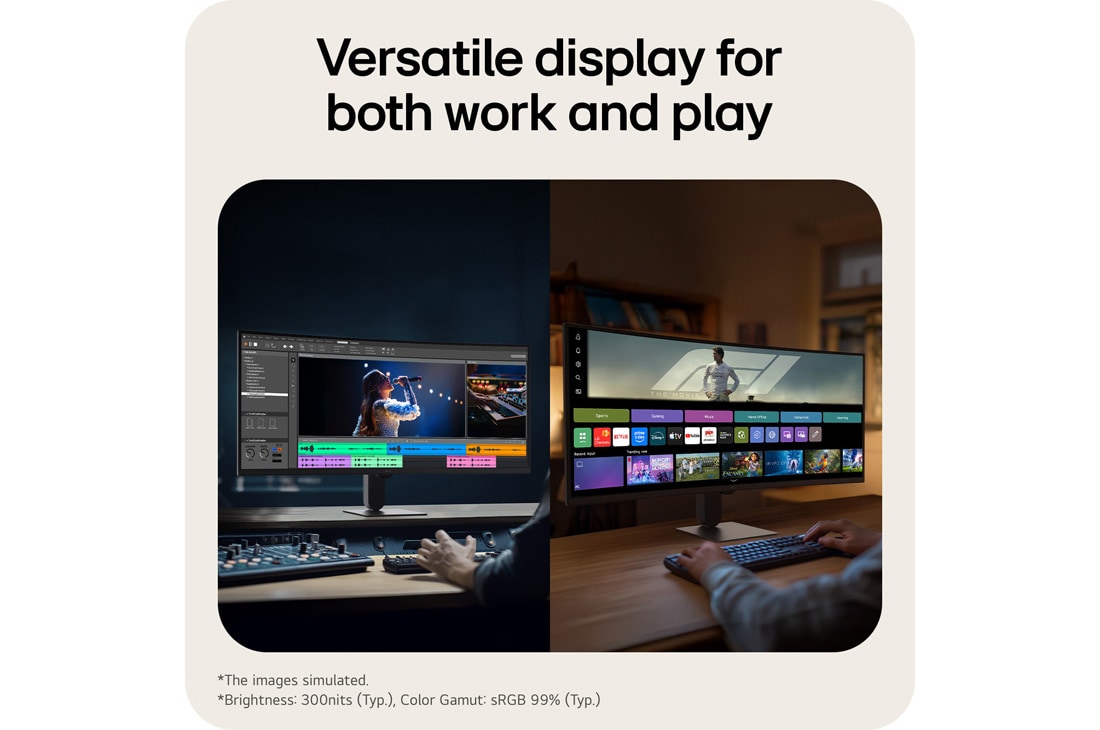 LG 34'' UltraWide™ U620B | 3440 x 1440 | 100Hz | VA skjerm, LG UltraWide 34U620B-B.AEU, 34" VA 21:9 WQHD (3440x1440) Curved (1800R), 100Hz, 5ms (GtG), HDR10, AMD FreeSync, HAS — Ekspansiv arbeidsflate med fullstendig ergonomisk kontroll., 34U620B-B, thumbnail 4